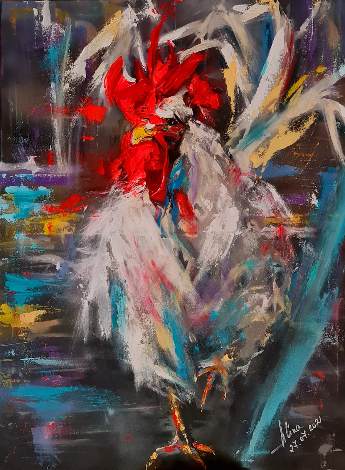 ArteDiAlina.com painting: King of the yard